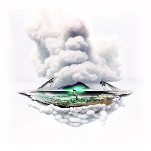 calmness in risk situations tattoo design idea