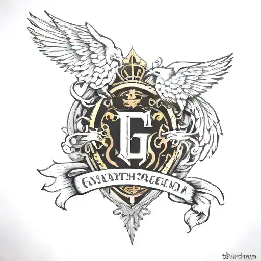 tattoo design with symbolism for two sons and a father one name Grayson and the other Gryffin  tattoo design idea