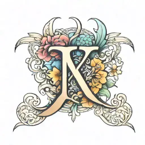 NX alphabet tattoo design inspired tattoo design idea