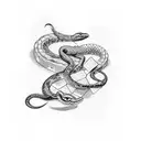 snake with Rubik's cube and Tamil tattoo design idea