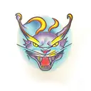 panther jumping through fire tattoo design idea