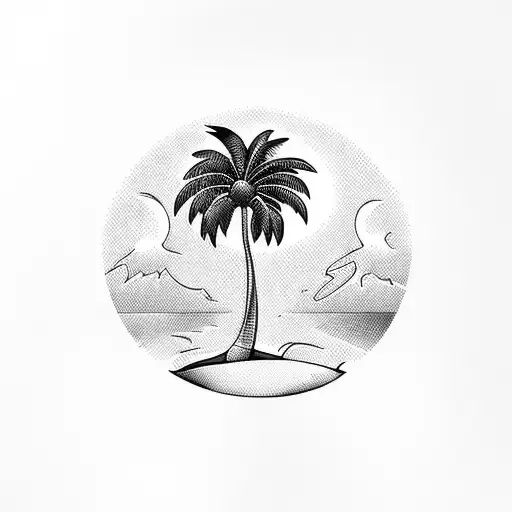 Palm Tree tattoo design idea