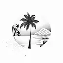 Palm Tree tattoo design idea