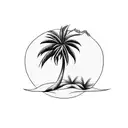 Palm Tree tattoo design idea