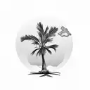 Palm Tree tattoo design idea