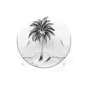Palm Tree tattoo design idea