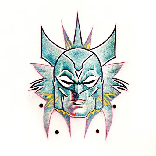 hybrid of batman and wonder woman  tattoo design idea