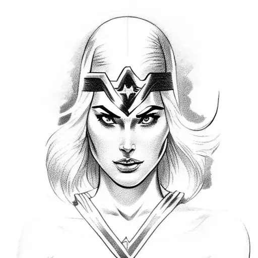 male wonder woman  tattoo design idea