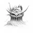 two-faced tattoo design idea