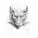 two-faced tattoo design idea