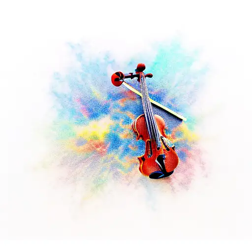 violin tattoo design idea