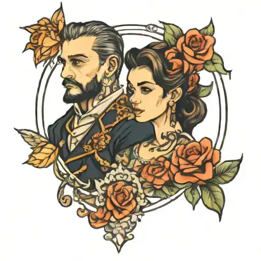 Felipe and Adriana tattoo design idea