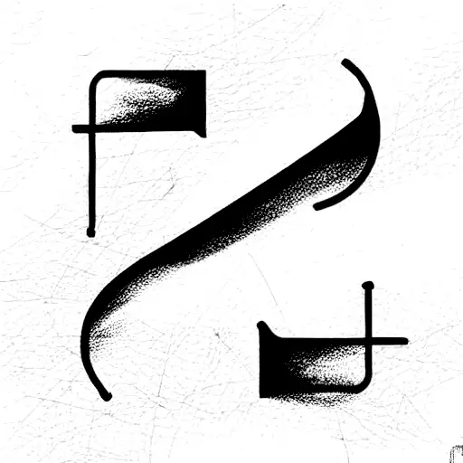 number 6 and 7 together with letter f and k tattoo design idea