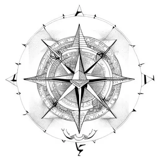 freemason square and compass tattoo design idea