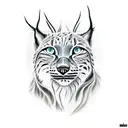 lynx tattoo design idea
