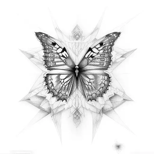 butterflys in 3D referencia to sisters  tattoo design idea