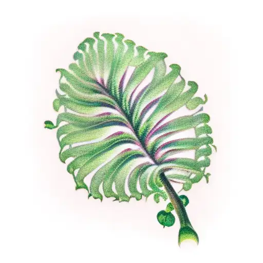 fiddlehead fern leaf tattoo design idea