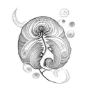 fiddlehead fern leaf tattoo design idea
