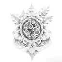 fiddlehead fern leaf tattoo design idea