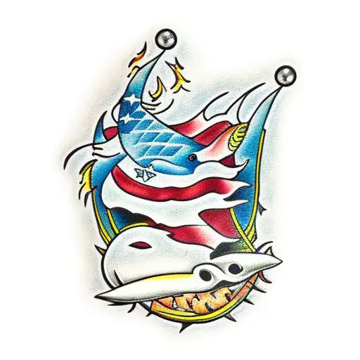jimmy buffett fins tattoo design idea