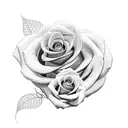 angel with rose tattoo design idea
