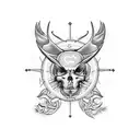 Celestial pharmacy tattoo design idea