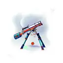 telescope  tattoo design idea