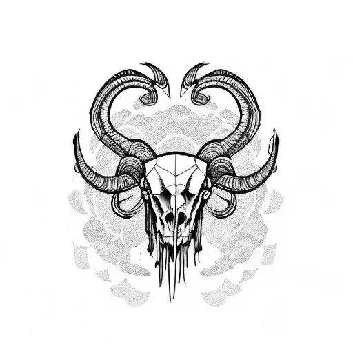 ArtStation - Ram Skull Tattoo