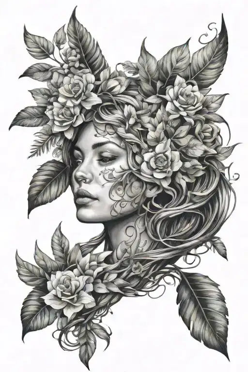 mother nature  tattoo design idea