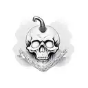 drinking skeletor tattoo design idea