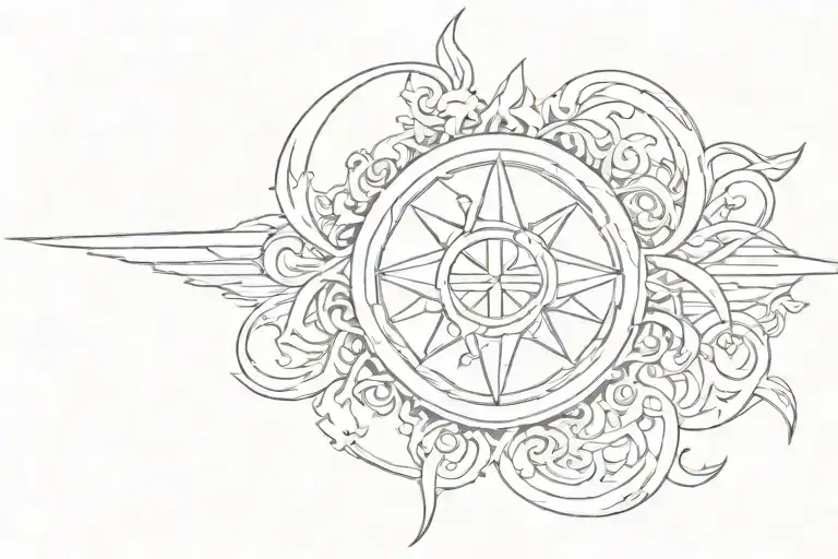 Zoroastrian symbols tattoo design idea