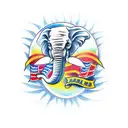 War Elephant  tattoo design idea