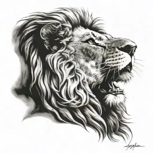 lion of judah tattoo design idea