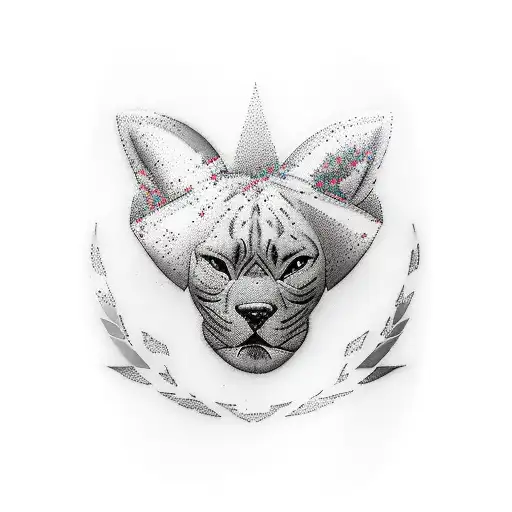 pinup with 007 logo tattoo design idea
