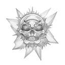 singe noix de coco soleil tattoo design idea