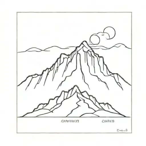 mount olympus mountain peak  tattoo design idea
