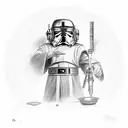 jedi bartender tattoo design idea