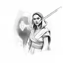 jedi bartender tattoo design idea