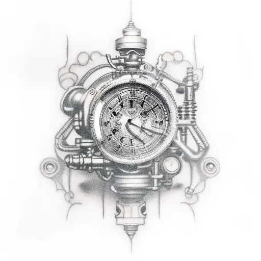 Steampunk in the Irish style tattoo design idea