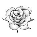 a dark tower surrounded by red roses tattoo design idea