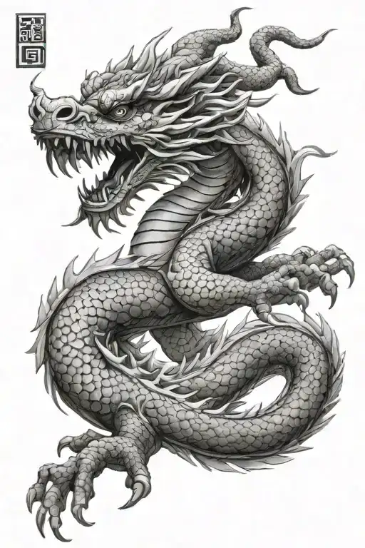 Earth Dragon chinese dragon tattoo design idea