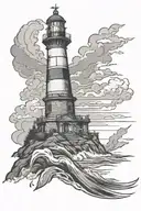 lighthouse tattoo design idea