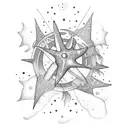 stars and sea Scottish tattoo design idea