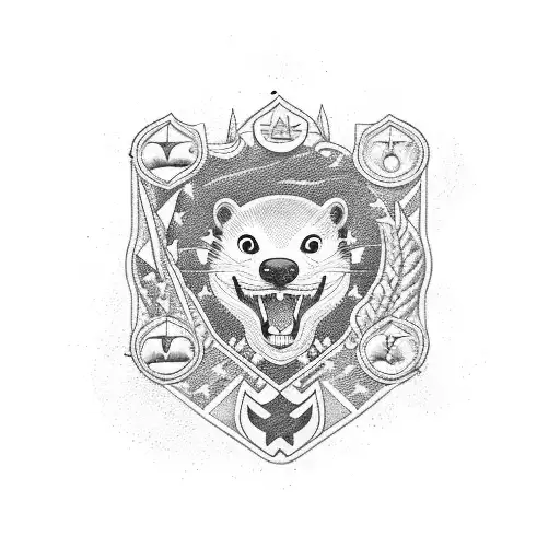 military Air Force otter  tattoo design idea