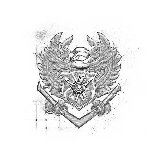 military Air Force solder tattoo design idea