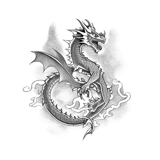 tattoo sleeve Dragon and libra tattoo design idea