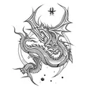 tattoo sleeve Dragon and libra tattoo design idea