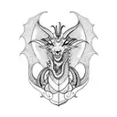 tattoo sleeve Dragon, goat and libra tattoo design idea