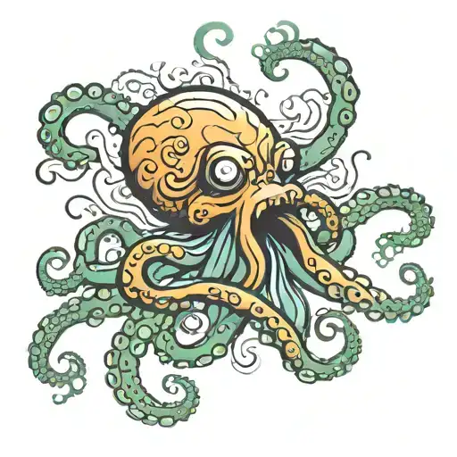   octopus, a brain, doors in mind, adhd, music.  tattoo design idea