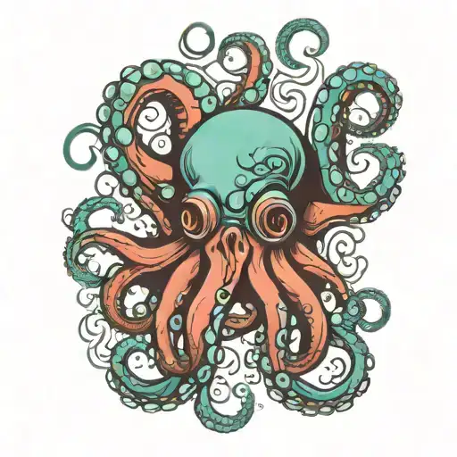   octopus, a brain, doors in mind, adhd, music.  tattoo design idea
